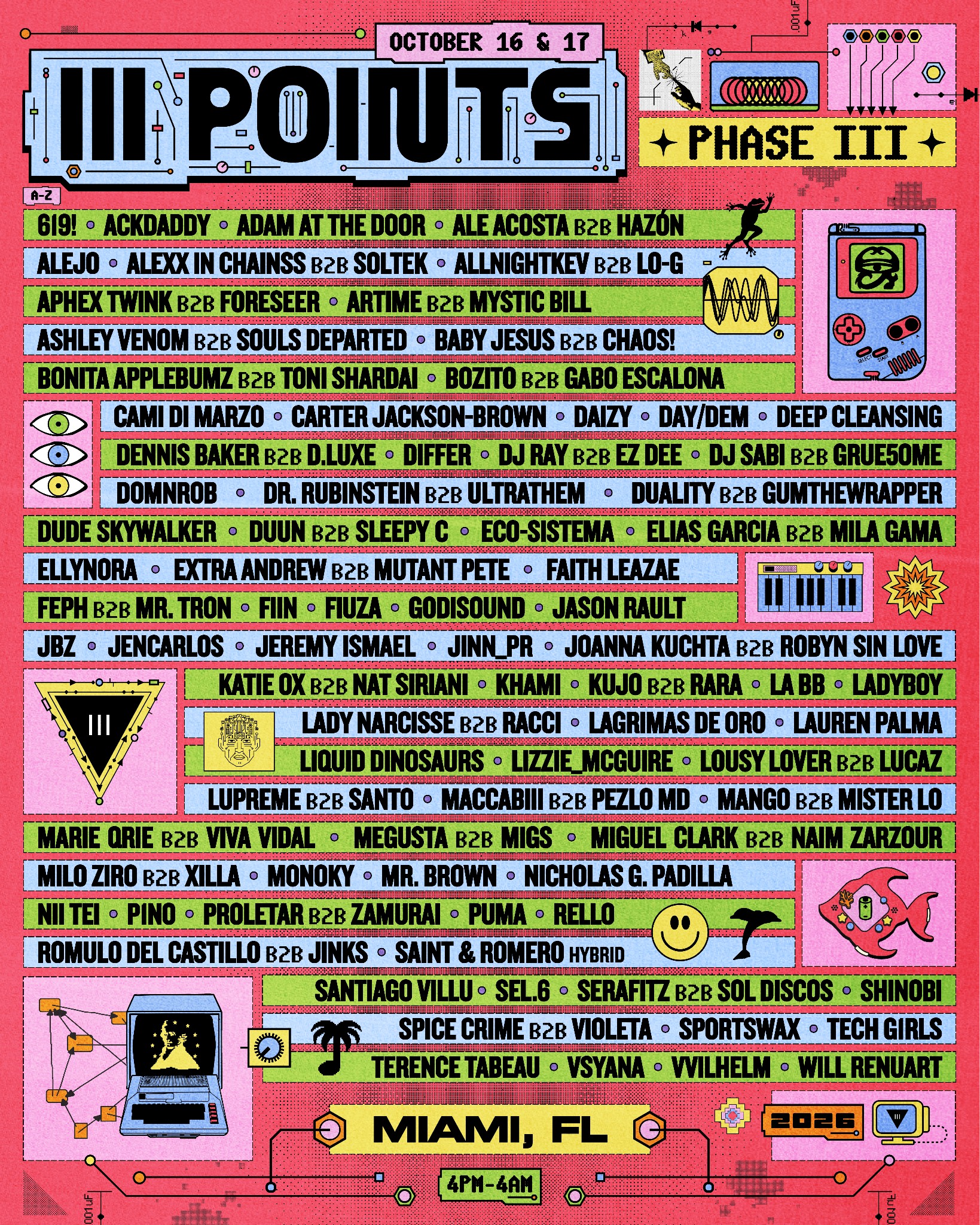 III POINTS Unveils PHASE III Lineup Showcasing Miami's Local Music Community